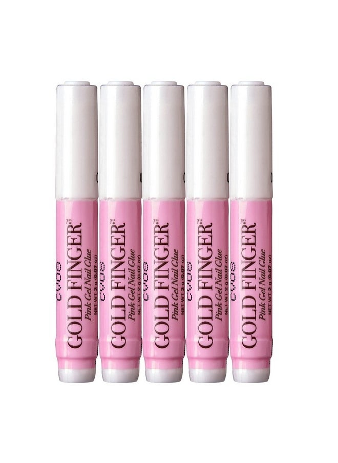 Goldfinger - Goldfinger Professional Nail Glue, Super Strong, Fast-Drying, Long-Lasting, Easy Application, Perfect for Acrylic & Press-On Nails, Quick Nail Repair, Nail Care & Enhancements (Pack of 5) - Image 1