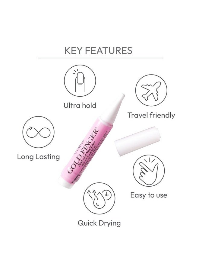 Goldfinger - Goldfinger Professional Nail Glue, Super Strong, Fast-Drying, Long-Lasting, Easy Application, Perfect for Acrylic & Press-On Nails, Quick Nail Repair, Nail Care & Enhancements (Pack of 5) - Image 1