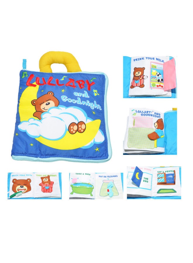 Multifunctional Flower Three-dimensional Cloth Book Baby Educational Cloth Book Handle Recognition Color Shape Learning Dressing-Color:JOV Bear Cloth Book  - Image 1