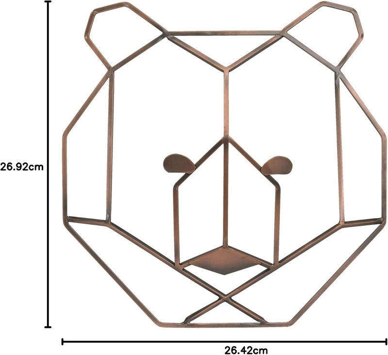NoJo Metallic Copper Wire Bear Head Wall Art for Nursery and Playroom Décor - Image 5
