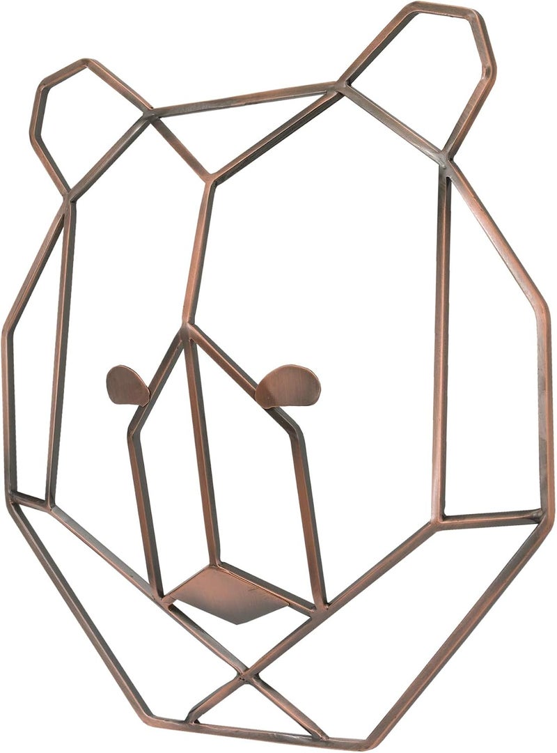 NoJo Metallic Copper Wire Bear Head Wall Art for Nursery and Playroom Décor - Image 2