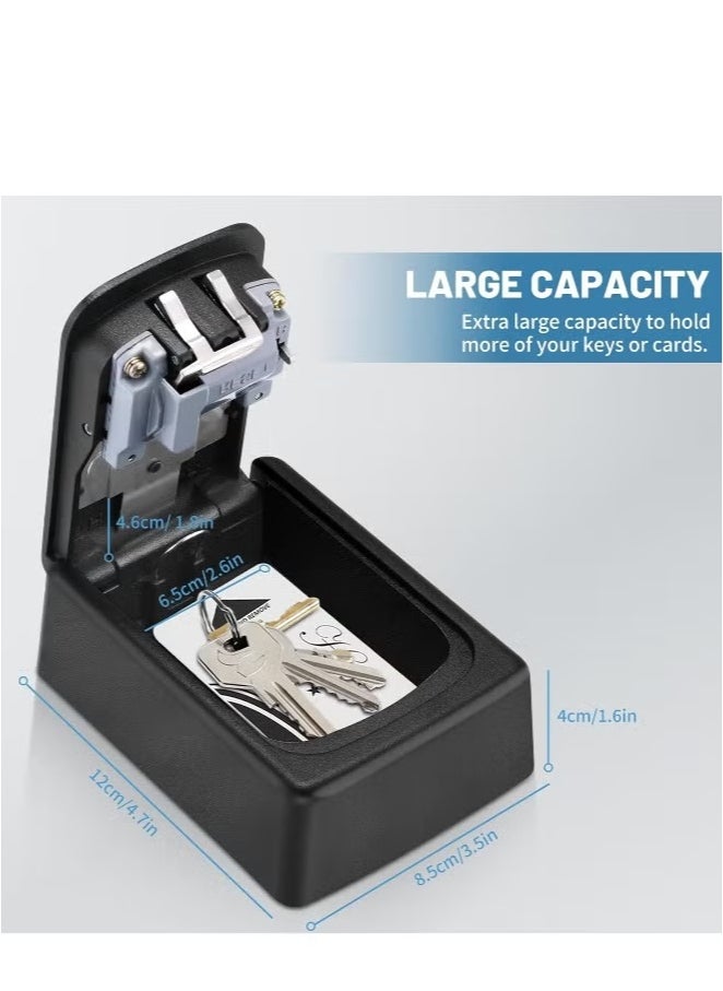 Generic - Key Lock Box for Outside - Sturdy and Durable Lock Box for House Key,Key Capacity Lockbox for Keys Outdoor,Waterproof Emergency Spare Key Lockbox with Resettable Code for Home - Image 1