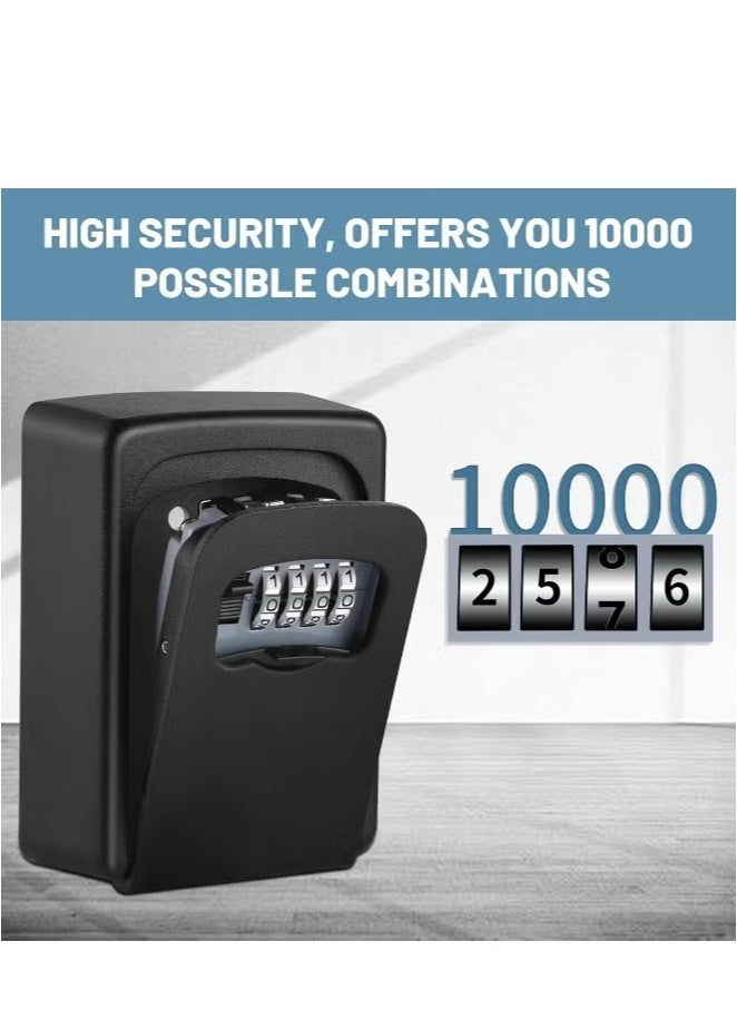 Generic - Key Lock Box for Outside - Sturdy and Durable Lock Box for House Key,Key Capacity Lockbox for Keys Outdoor,Waterproof Emergency Spare Key Lockbox with Resettable Code for Home - Image 1
