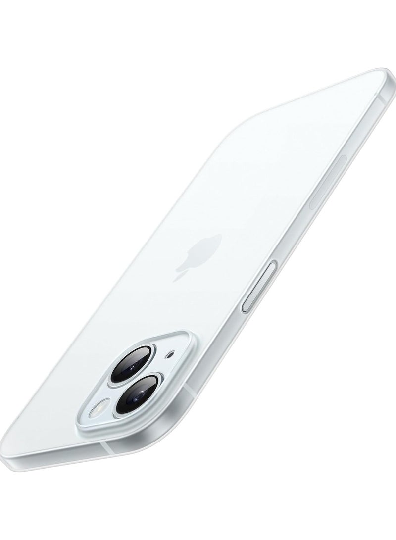 Ultra Slim (0.35mm Thin) Case for iPhone 15 6.1-Inch, Camera Lens Cover Full Protection, Lightweight Matte Finish PP Hard Minimalist Case, Support Wireless Charging (Frosted Clear) - Image 1