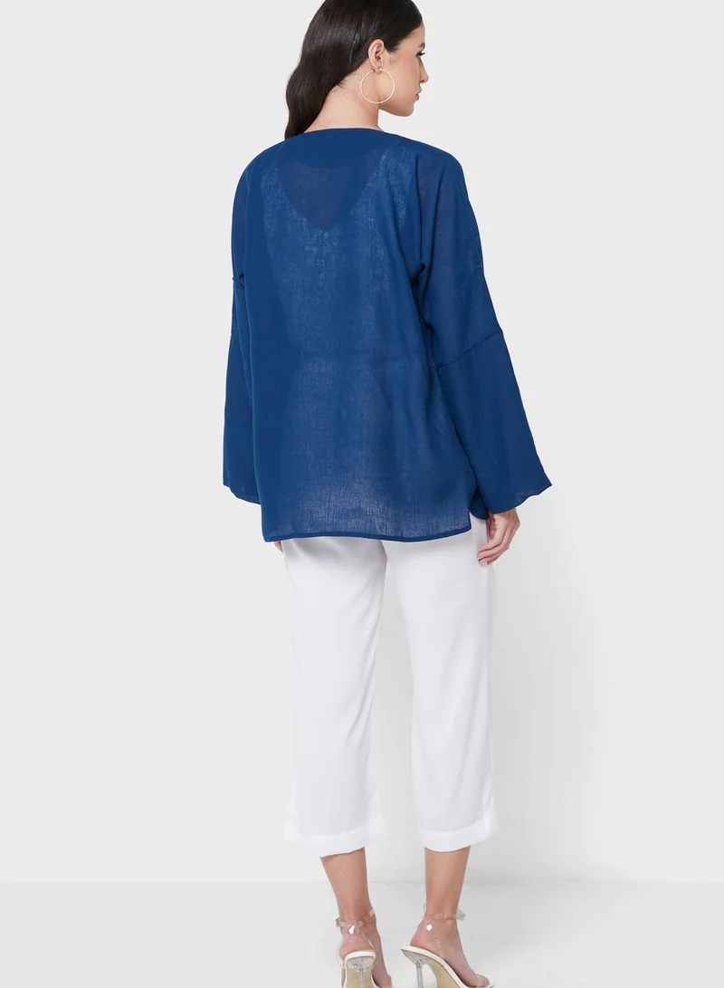 Moistreet Lapel Detail Coat Set
