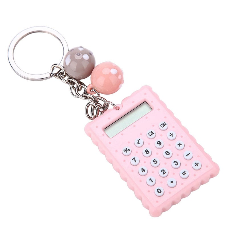 Cute Color 2 Mini Portable Calculator Keychain For Kids Girls Boys Gift - Image 4
