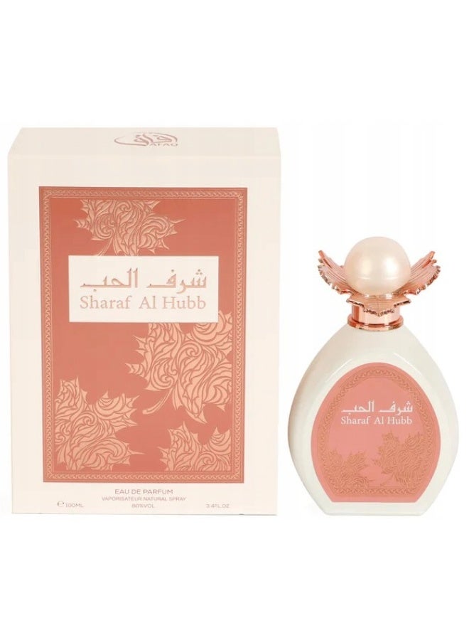 آفاق عطر شرف الحب أو دي بارفيوم 100 مل للنساء – عطر زهري مسكي فاخر يدوم طويلاً بنفحات الورد والفانيليا والعنبر | عطر عربي فاخر - Image 2