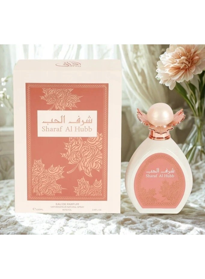 آفاق عطر شرف الحب أو دي بارفيوم 100 مل للنساء – عطر زهري مسكي فاخر يدوم طويلاً بنفحات الورد والفانيليا والعنبر | عطر عربي فاخر - Image 3