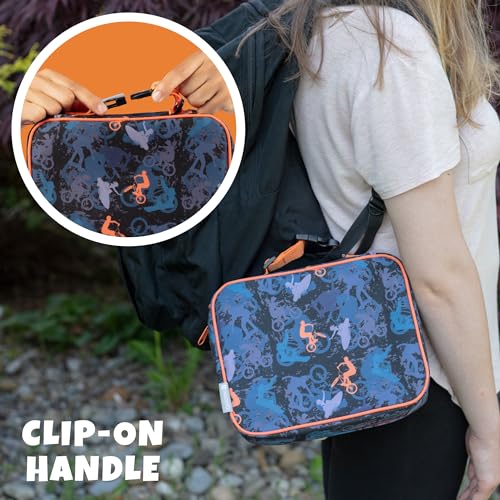 Bentology Insulated Lunch Bag for Kids & Adults- Reusable Thermal Sleeve w Clip on Handle- Easy to Clean Water-Resistant Lunchbox Tote- Mini Cooler Bag for Work School, Picnic, Daycare- Back to School - Image 3