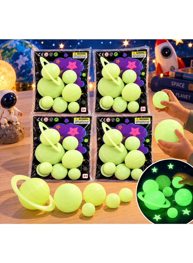 vGRASSP Glow in the Dark Solar System Wall Stickers for Kids, 4 Sets of Luminous Space Planet Decals, Glow in the Dark Planets and Saturn, 15 × 10 × 2 cm, Space-Themed Bedroom, Nursery and Playroom Decoration - Image 3