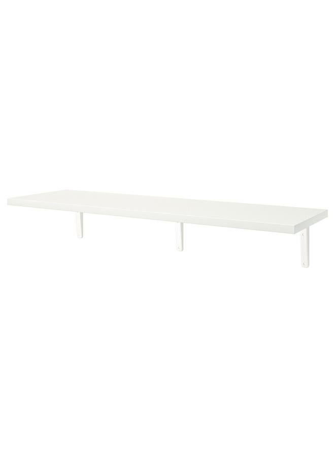 Zaboon Shelf With Bracket, White, 120X30 Cm - Image 1
