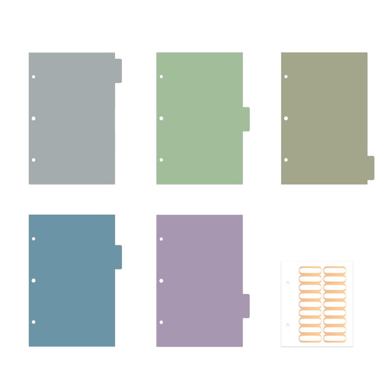 Ospelelf Binder dividers with tabs，dividers for 3 Ring Binder，5 Tab(5.5" * 8.5") - Image 1