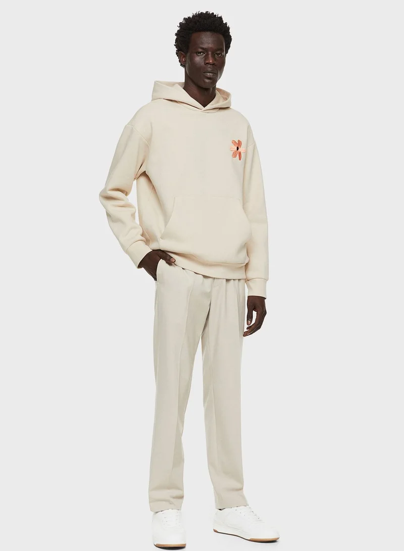 H&M Embroidered Regular Fit Hoodie