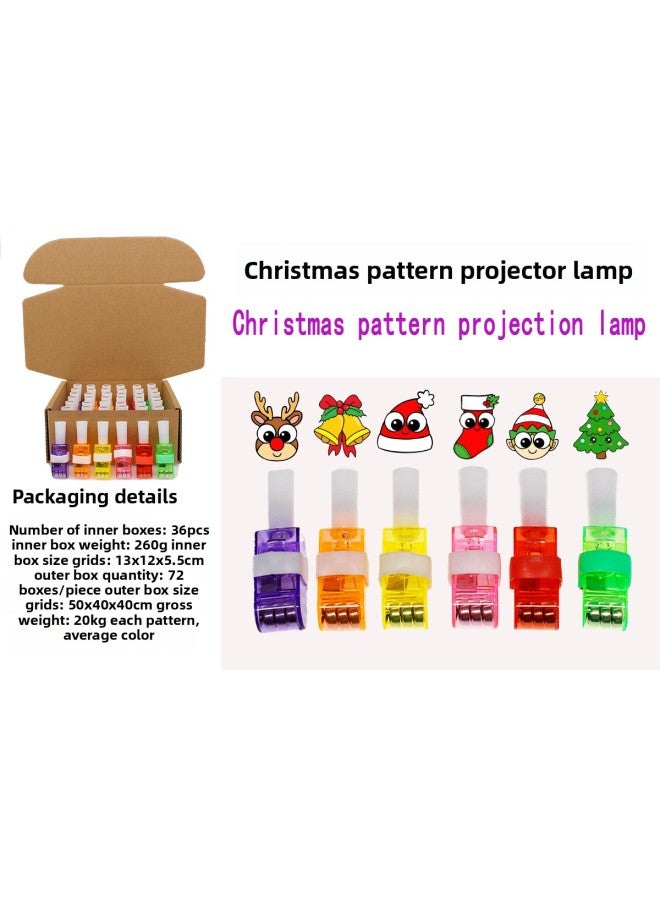 Loquat Special Supply Projection Finger Lamp LED Luminous Ring  Projection Lamp Projection Picture-Color:Boxed 3 36 Pcs/box  - Image 1