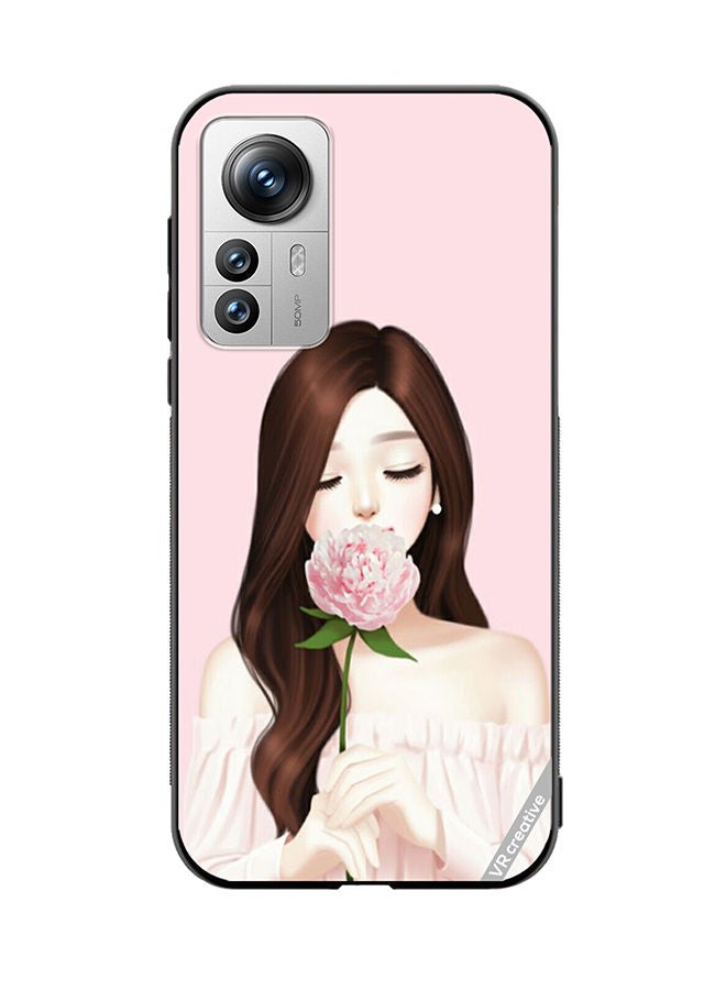 VR CREATIVE Protective Case Cover For Xiaomi 12 Pro Rosy Design Multicolour - Image 1