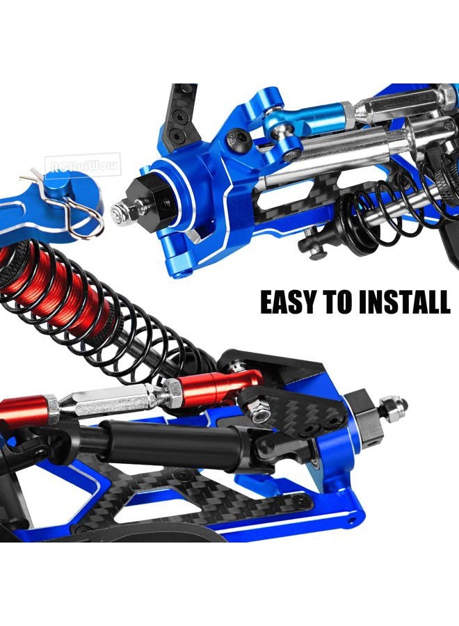 RCHuiWow RC Alloy Suspension Arms & Caster Blocks C-Hub & Rear Stub Axle Carriers & Steering Blocks Upgrades Part for 1/10 Granite 3S BLX & Mega 550,Senton 3S BLX & Mega 550,Vorteks 3S BLX,Navy Blue - Image 5