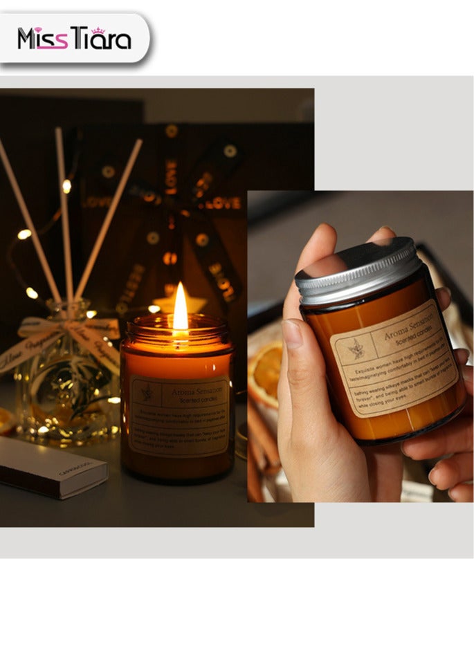 Set of 7 Gifts Scented Candles Gift Box Soy Candles Scented Candle Gift Box Set for Birthday gift Wedding, Party Souvenir ,Bathroom,Yoga Freesia