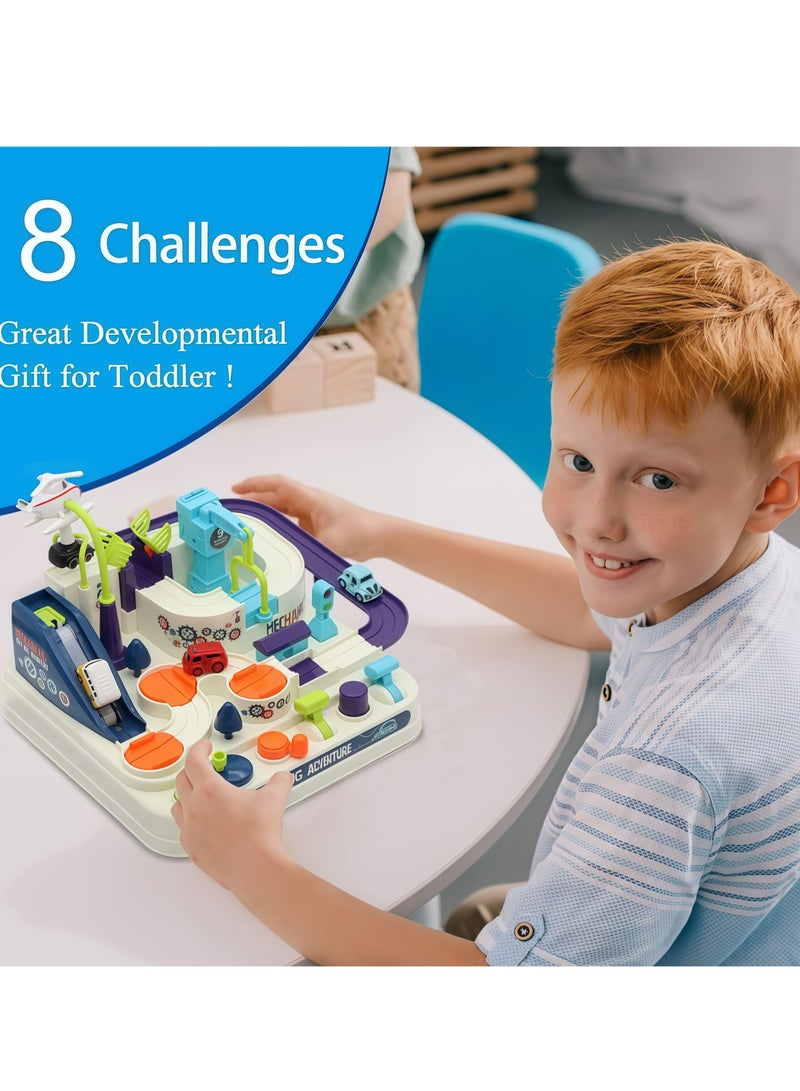 Kids Car Adventure Toy, Cars Race Track Toys with 4 Toy Cars, Race Track Vehicle Set, Fun Durable Adventure Vehicles Toy, Preschool Educational Interactive Toy, Easy to Install and Play, No Battery Required, Ideal Gift for Kids Aged 2+  - Image 5