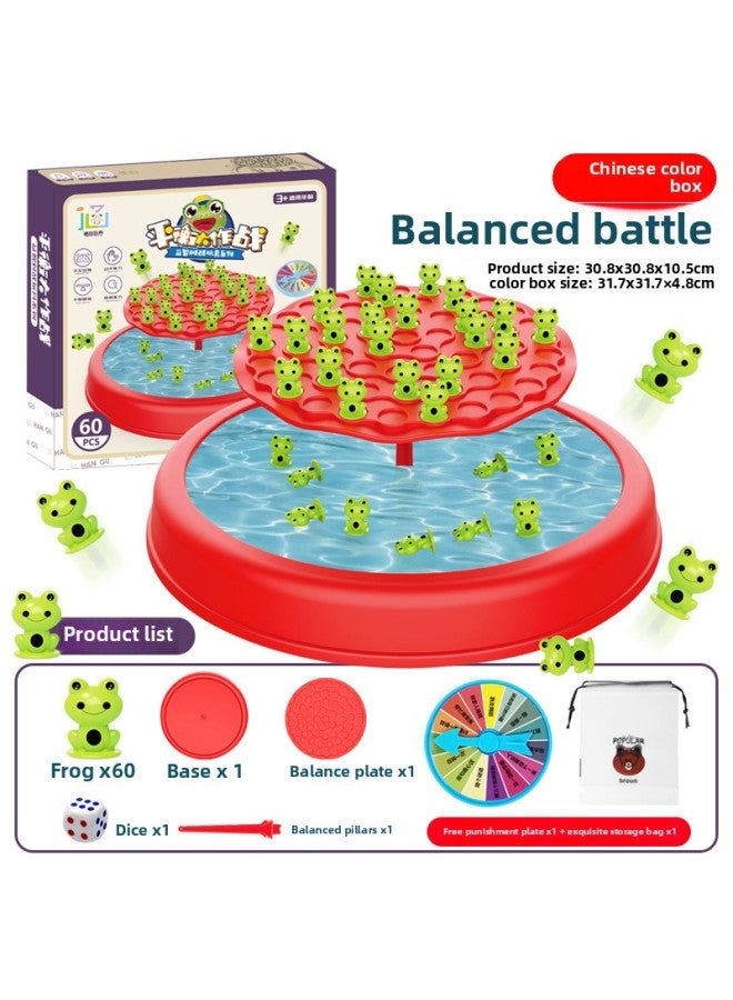 لعبة تدريب التوازن والتركيز على شجرة توازن الضفدع للأطفال، لعبة لوحية تفاعلية مزدوجة، موسيقى تكديس