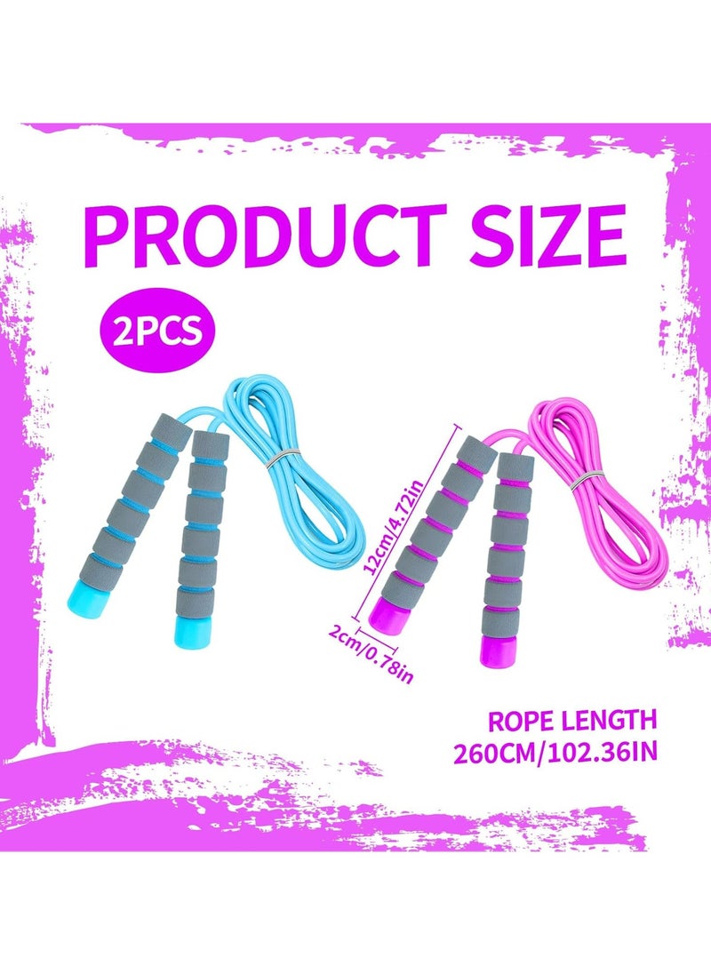 Oasisgalore Skipping Rope for Kids 2 Piece Adjustable Child Skipping Rope Kids Skipping Rope Skipping Rope Kids Kids Skipping Ropes Age 5-9 Year for Boys And Girls To Exercise (2.6m)  - Image 2