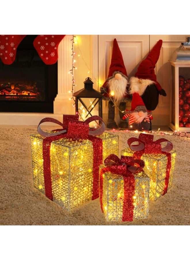 Lighted Gift Boxes Set of 3 - Image 1
