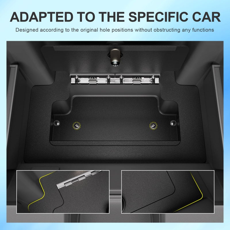 SZYANG Center Console Safe Organizer Compatible with 2023-2026 Chevy Silverado GMC Sierra 1500 Redesigned 2022 Model Lock Box Console Safe Vault Replacement for 2022-2026 Chevy Silverado Accessories - Image 2
