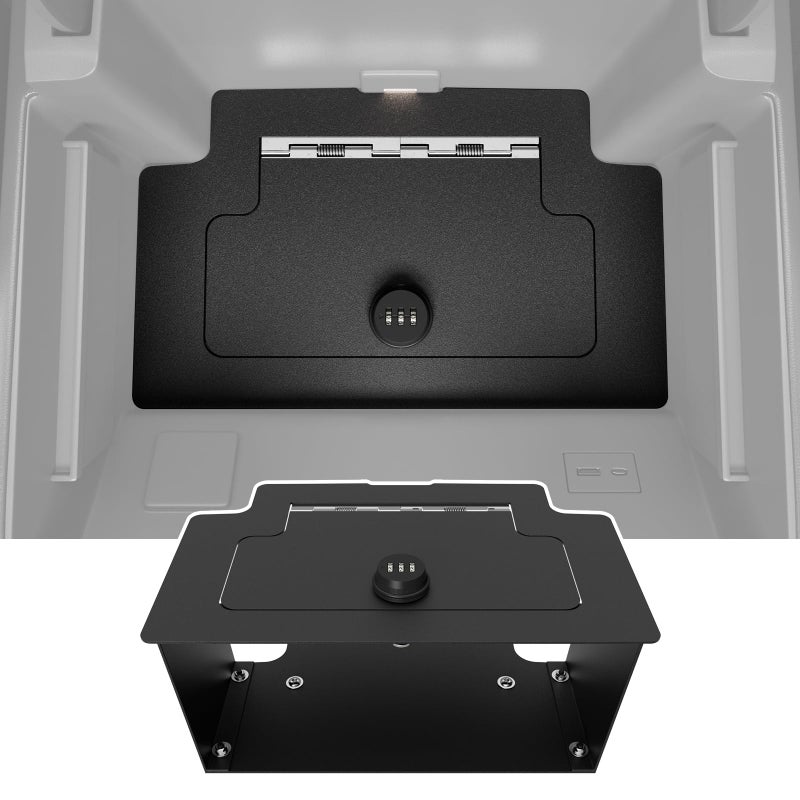 SZYANG Center Console Safe Organizer Compatible with 2023-2026 Chevy Silverado GMC Sierra 1500 Redesigned 2022 Model Lock Box Console Safe Vault Replacement for 2022-2026 Chevy Silverado Accessories - Image 1