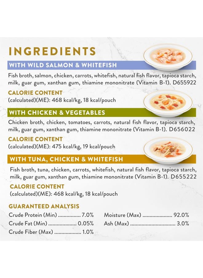 Fancy Feast Purina Grain Free Wet Cat Food Variety Pack, Broths Creamy Collection 1.4 Oz (Pack of 12) - Image 5