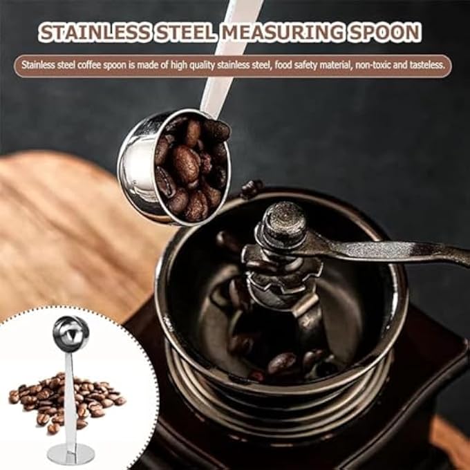 Unity Espresso Scoop 2 In 1 Stainless Steel Coffee Scoop Tamping DualPurpose Coffee Spoon Powder Hammer Tamper Multi Function Spoon Holder Coffee Tools For Measuring And Tamping - Image 4