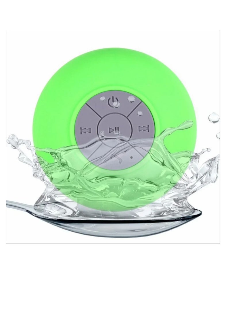 AROAQ Wireless Bluetooth Speaker, Mini Portable Waterproof Shower Speaker, Bluetooth Stereo Music Player With Suction Cup, Lightweight Audio Speaker With Built In Microphone, (1pc, Green) - Image 1