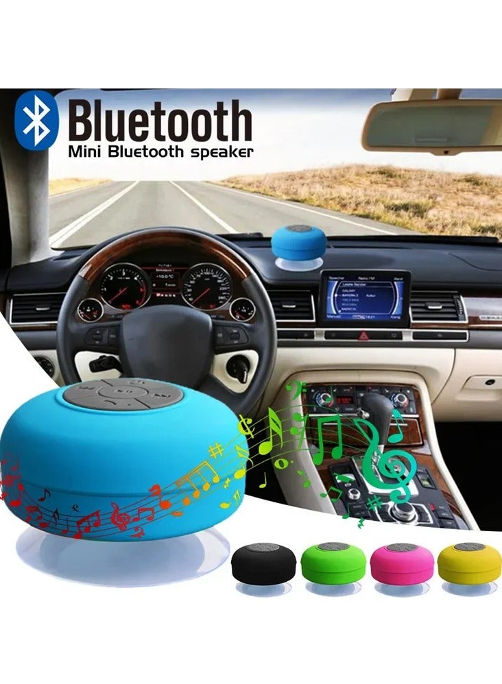 AROAQ Wireless Bluetooth Speaker, Mini Portable Waterproof Shower Speaker, Bluetooth Stereo Music Player With Suction Cup, Lightweight Audio Speaker With Built In Microphone, (1pc, Green) - Image 2