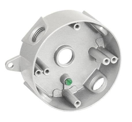 Sealproof 5 Hole 1/2-Inch Holes Weatherproof Round Electrical Outlet Box with 5 Outlet Holes, 1/2" Dia, UL Listed, Gray - Image 5