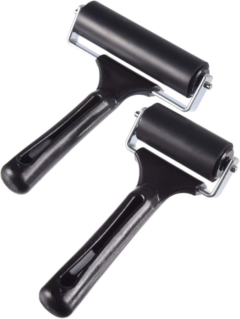AKIRO 2Pcs Rubber Brayer Roller for Printmaking, Great for Gluing Application Also. (4inch+2.2 inch) - Image 4