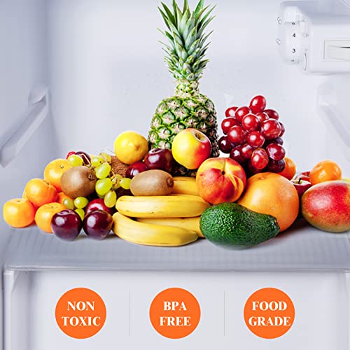Mcrbeay 17.5 Inches x 20 Ft Refrigerator Liners Shelf Liner, Fridge Liners Non Slip Washable, Drawer Liners Non Adhesive Waterproof, Durable Fridge Mats for Glass Shelves, Cupboard, Pantry, Clear - Image 2