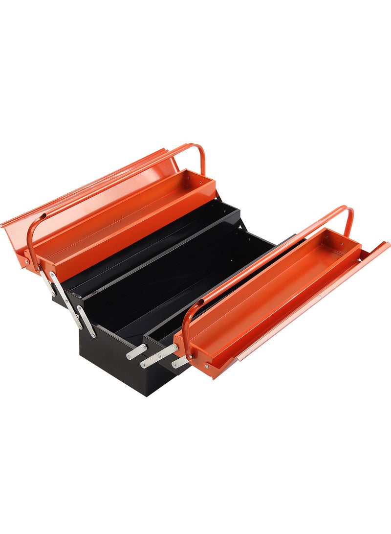 KSEIBI Steel Tool Box/5 Compartments,420x200x205MM, Portable Multipurpose Organizer With Five-Layer, Portable Toolbox with Handle Perfect for Home, Office, Garage, Great Organization & Storage for Hardware. - Image 1