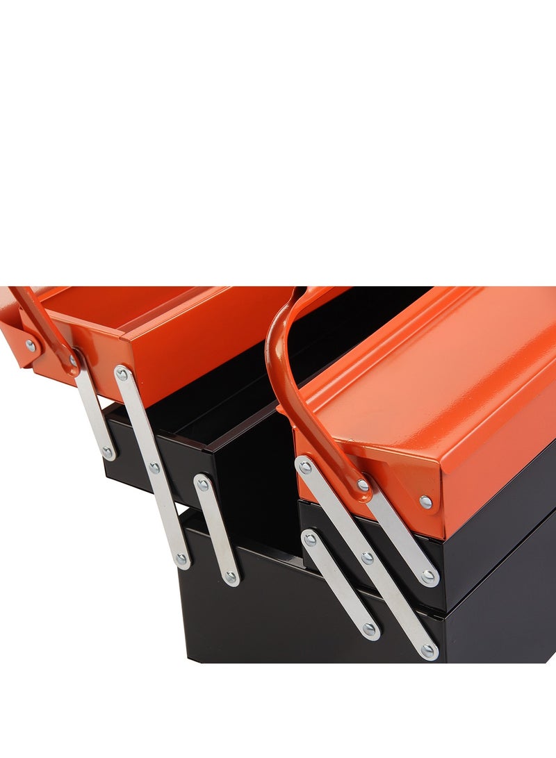 KSEIBI Steel Tool Box/5 Compartments,420x200x205MM, Portable Multipurpose Organizer With Five-Layer, Portable Toolbox with Handle Perfect for Home, Office, Garage, Great Organization & Storage for Hardware. - Image 2