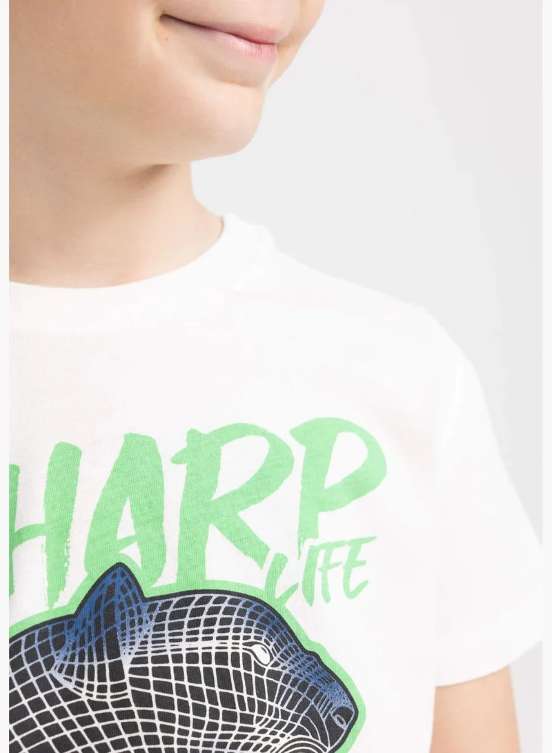 DeFacto Regular Fit Short Sleeve Tiger Print T-Shirt