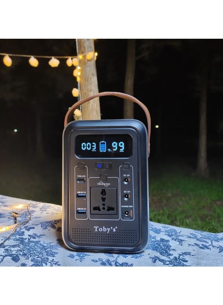 Toby's - Wireless Charger 60A Power Station Lithium Battery 60000mAh Portable Power Station With Inverter Car Jump Starter 60A And 222WH Capacity Maximum Output 260W, ABS Housing Material Jump starter - Image 1