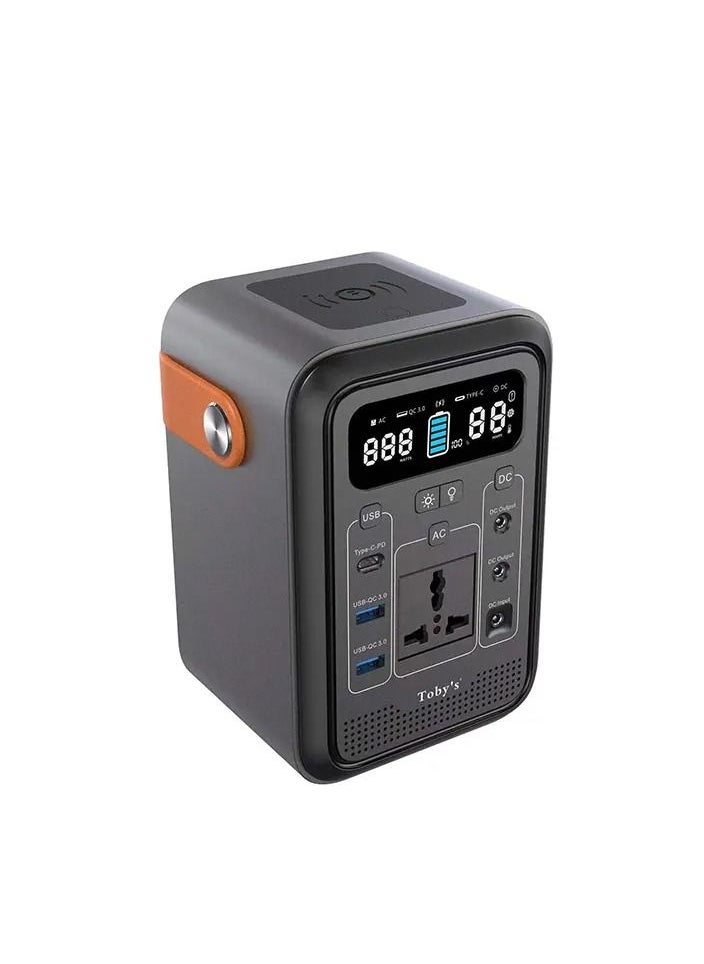 Toby's - Wireless Charger 60A Power Station Lithium Battery 60000mAh Portable Power Station With Inverter Car Jump Starter 60A And 222WH Capacity Maximum Output 260W, ABS Housing Material Jump starter - Image 1