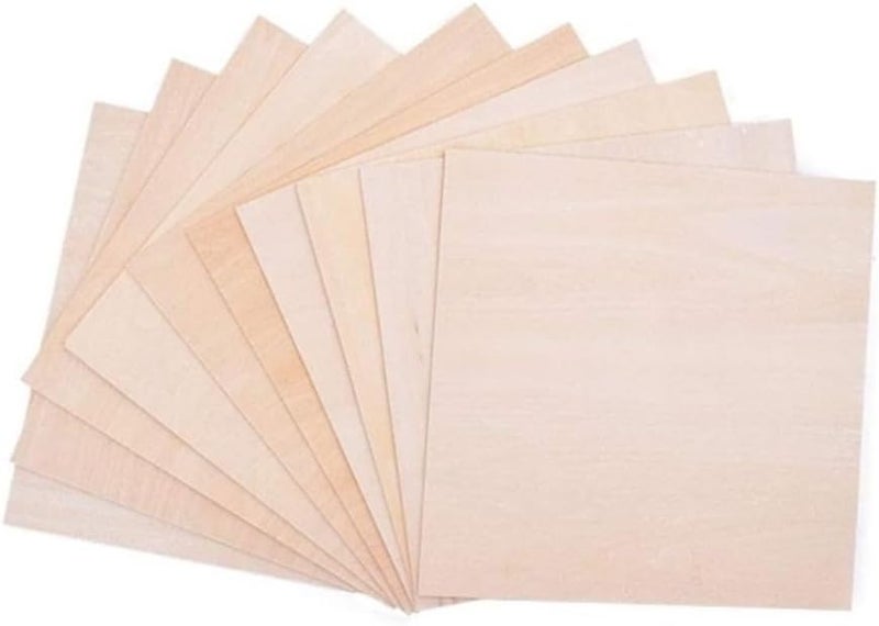 10pcs Balsa Wood Sheets Ply, 100/200/300mm Long Solid Wood Boards, 1-8mm Thin Boards for Accessories Unfinished Wood(300x100x4mm) - Image 2