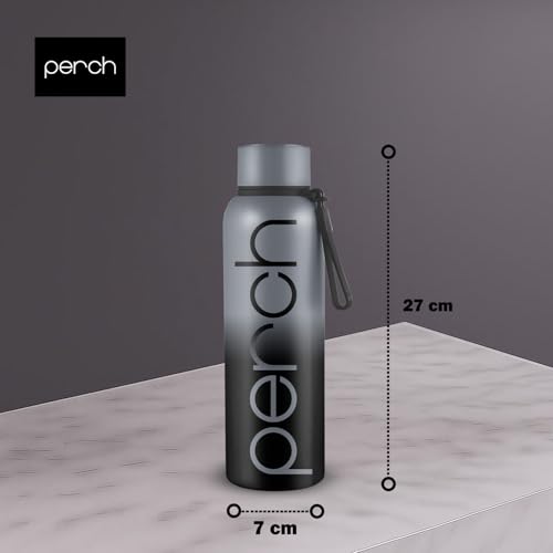Perch Zion Hot & Cold Steel Water Bottle Set of 2 (720 ml Each), ISI Certified, Vacuum Insulated | Leak Proof, BPA-Free | for Couples, Gift for His & Her |Kids, Men & Women|Cloud Black & Cotton Candy - Image 3