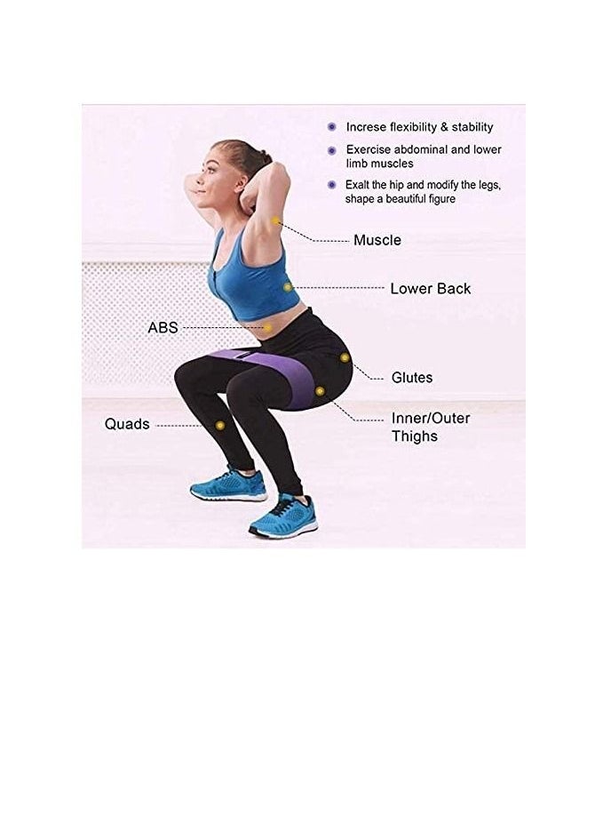AS SEEN ON TV - Fabric Resistance Booty Loop Band, Non-Slip Elastic Workout Exercise Hip Bands, Cotton and Rubber Fabric, Stretch (Set3) - Image 1