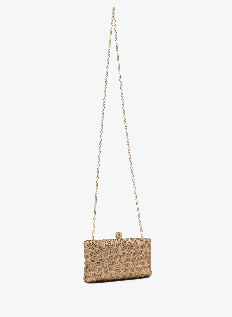 خزانة حقيبة معدنية مطبوعة ذهبية بتفاصيل دقيقة