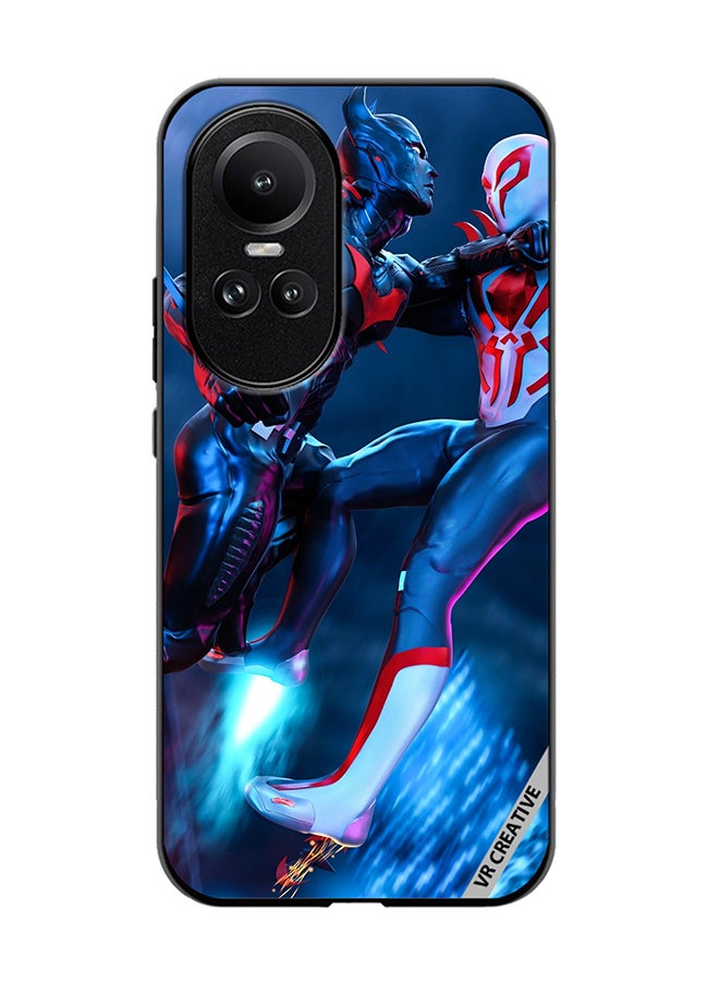 VR CREATIVE Protective Case Cover For Oppo Reno 10 Spiderman Vs Batman Design Multicolour - Image 1
