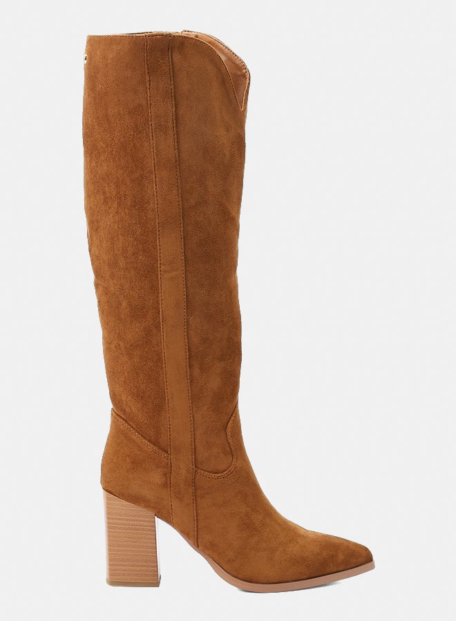 Dejavu Shoes PRD-DVTX-009 Havan Knee High Plain Suede Boot  For Women - Image 2