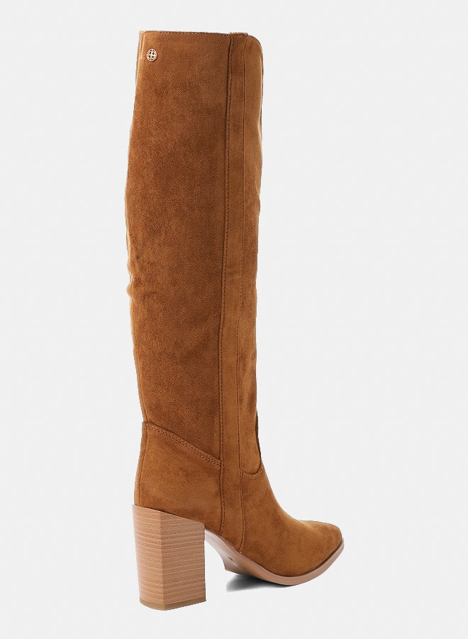 Dejavu Shoes PRD-DVTX-009 Havan Knee High Plain Suede Boot  For Women - Image 3