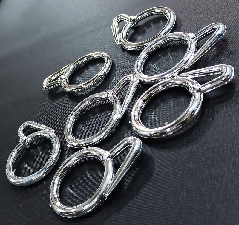 FAPBADRI Plastic Curtain Rings for Windows Curtains, Door Curtains, Bathroom Curtains and Other Multipurpose Usage - Colour: Silver Glossy - 50 Pieces - Image 4