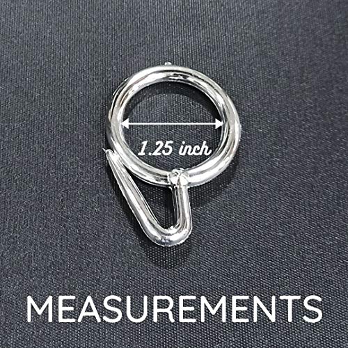 FAPBADRI Plastic Curtain Rings for Windows Curtains, Door Curtains, Bathroom Curtains and Other Multipurpose Usage - Colour: Silver Glossy - 50 Pieces - Image 3