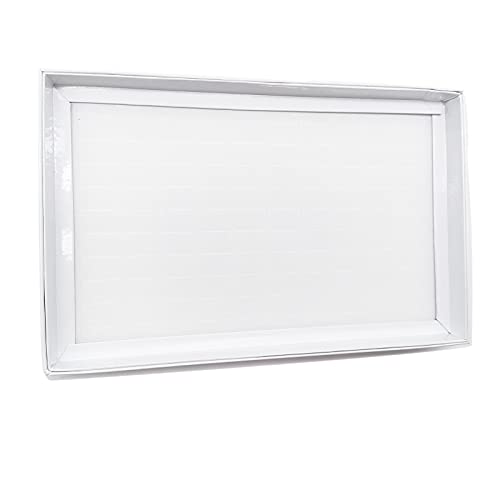 ZLY Jewelry Rings Display Tray Velvet 100 Slot Case Box Jewelry Storage Box (White) - Image 5
