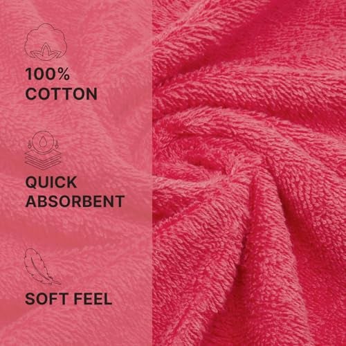 Welspun 100% Cotton Quick Dry Bath Towel | High Absorbency Super Soft, Fast Drying Towels for Bath | 380 GSM Large Size 1 Piece Bath Towel for Men and Women | Sized 70cm X 150cm Coral - Image 4